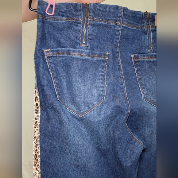 cenia convi jeans ankle Length Jeans Basic Signature Style with Leopard print - Picture 6 of 13